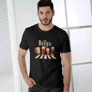 Casual The Beers on Road Men's Cool Printed T-Shirts